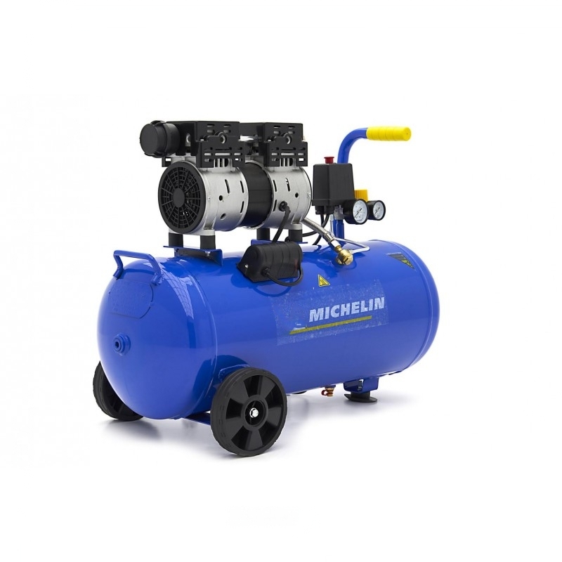 Ultra tichý - SILENT, bezolejový, vzduchový kompresor s tlumením, 8 barů, 50 l, 59 dB, 0,7 kW, 106 l/min., 230V, MICHELIN MX 50-1